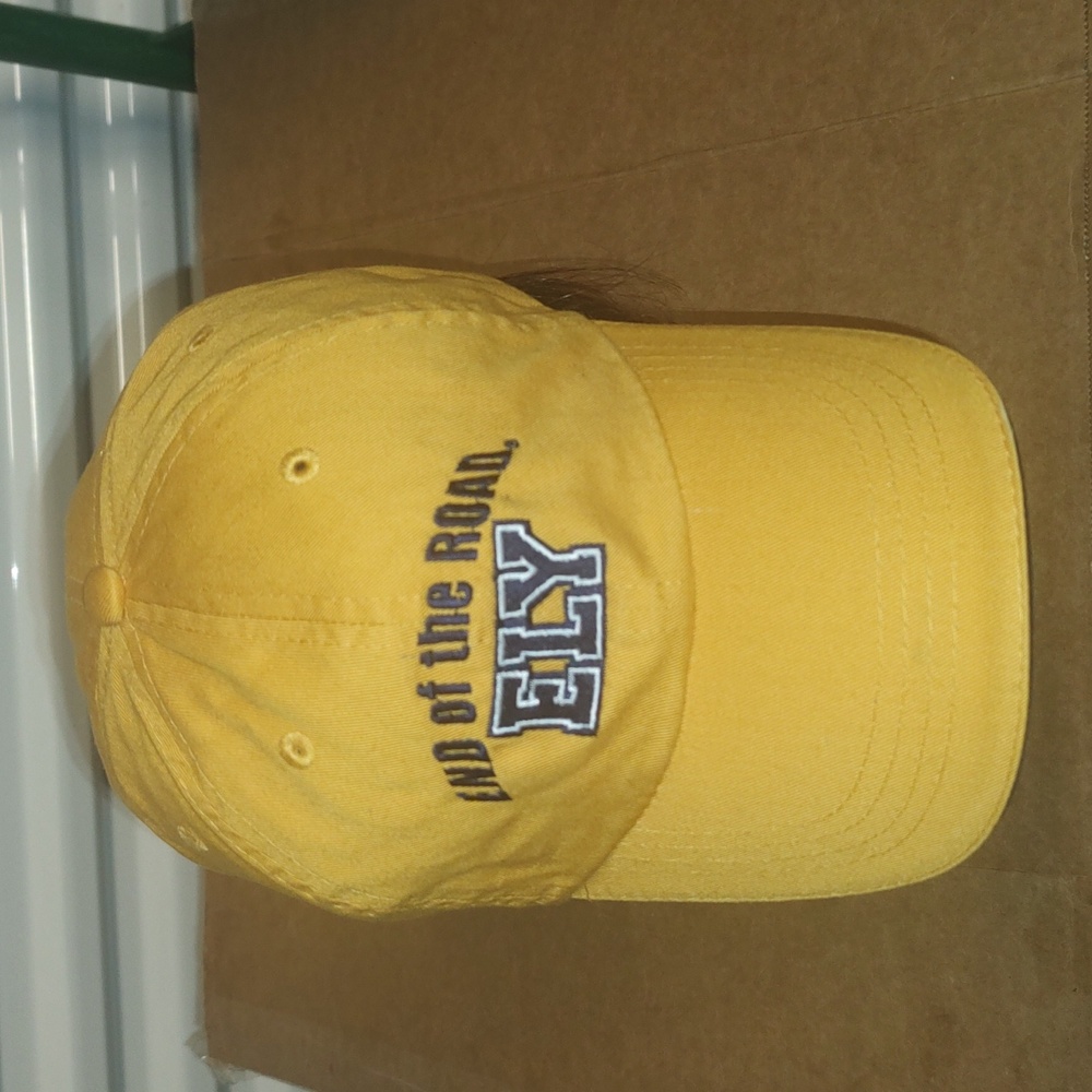 Fahrenheit End of the Road ELY Mustard Leather Strapback Hat Cap